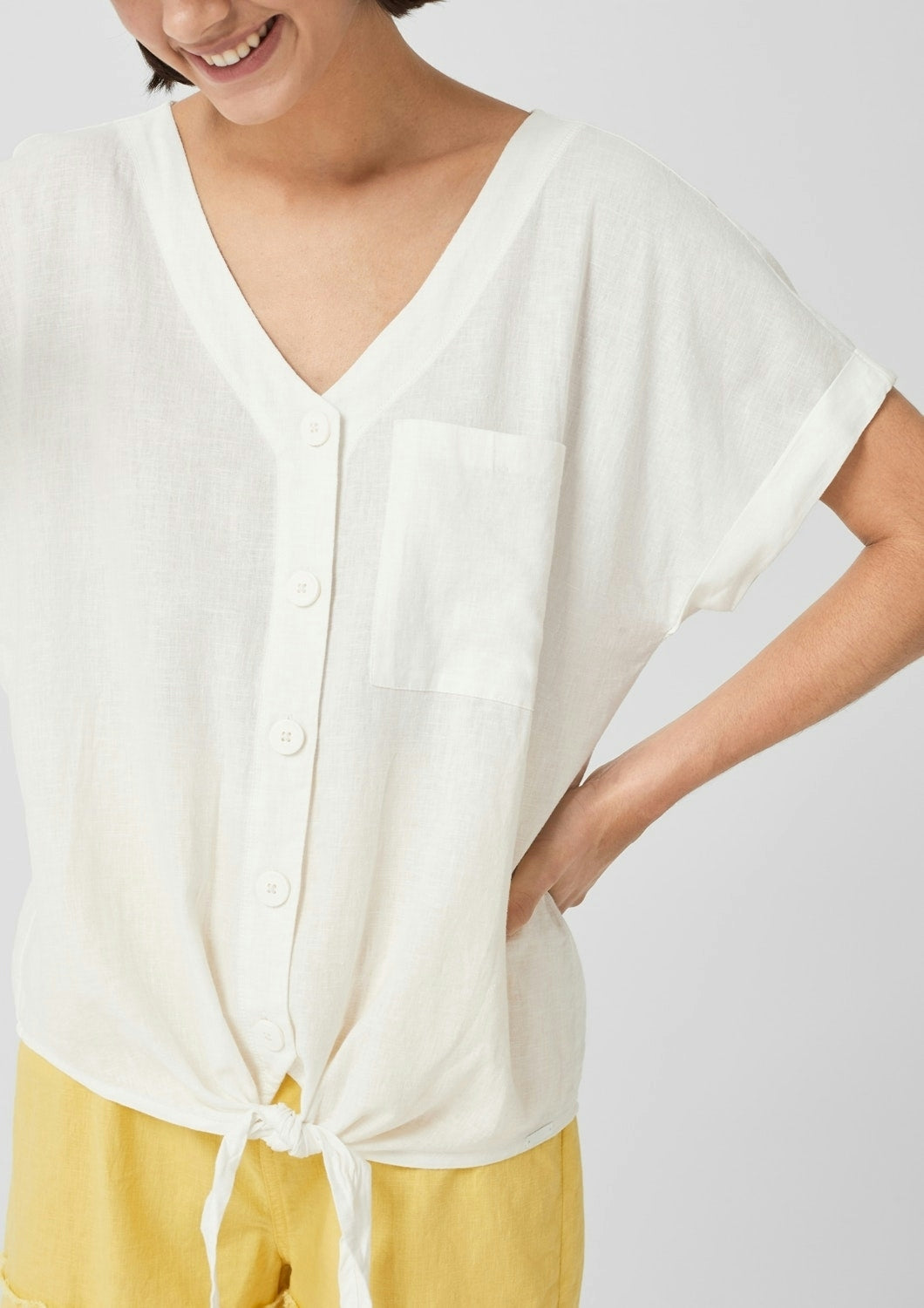 Bluse kurzarm WHITE Bild 4
