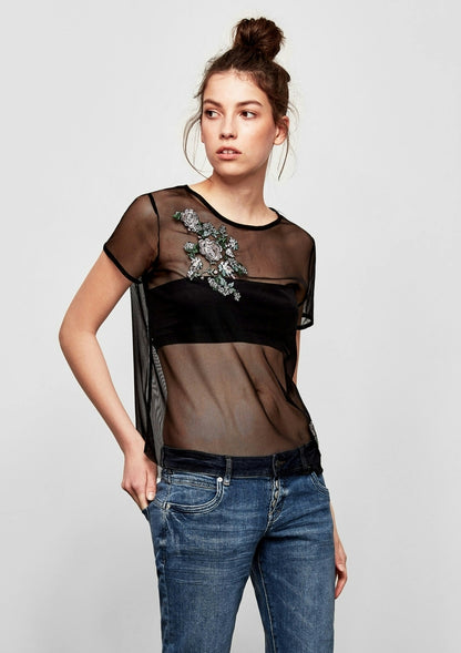 Bluse kurzarm GREY/BLACK Bild 4