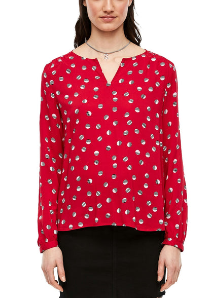 Bluse langarm flame red Bild 2