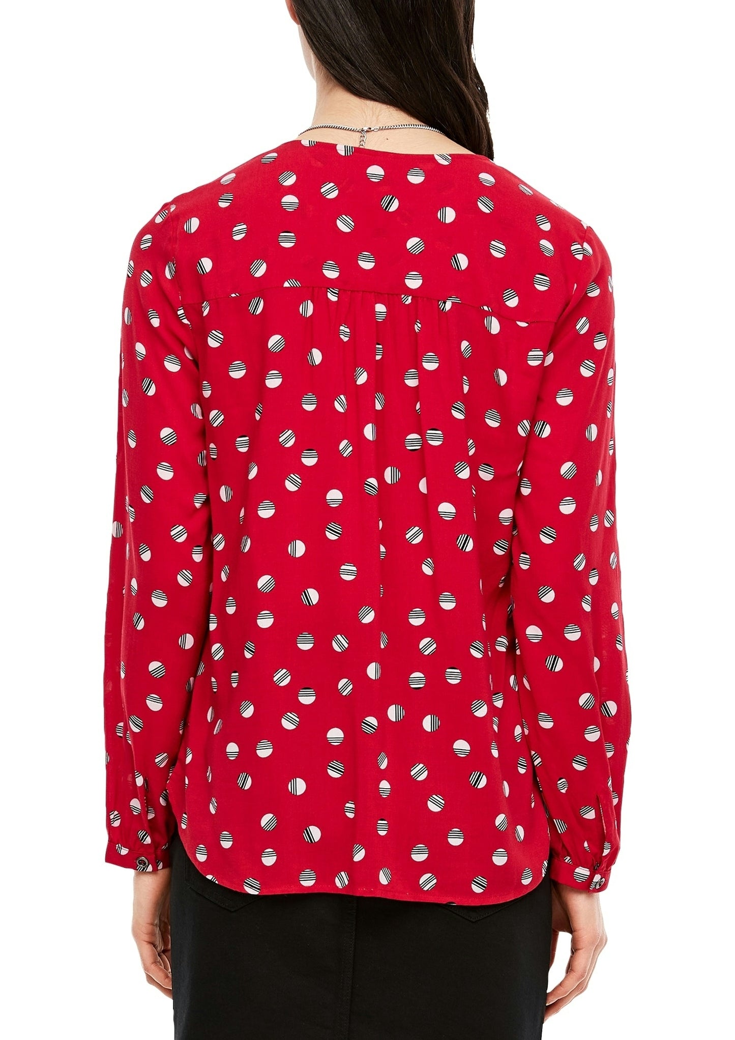 Bluse langarm flame red Bild 3