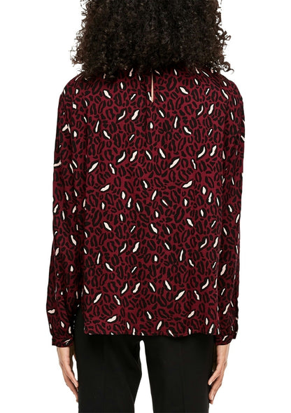 High Neck-Bluse cabernet A Bild 3