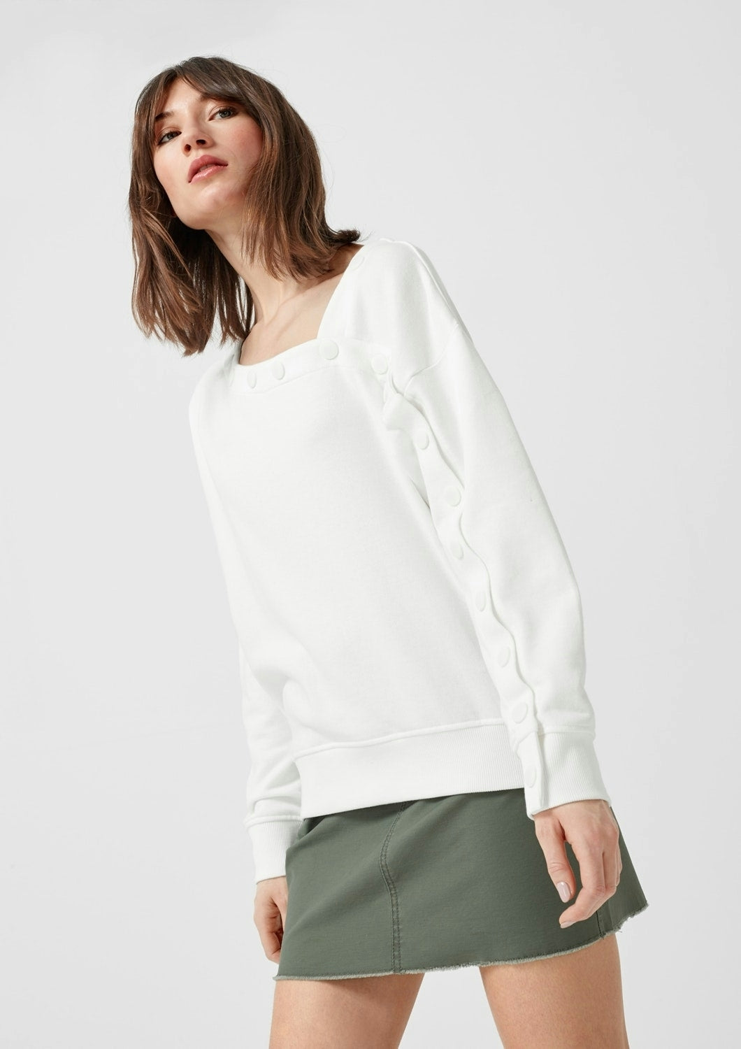 Sweatshirt langarm WHITE Bild 4