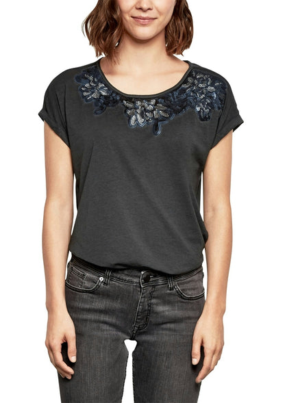 T-Shirt kurzarm GREY/BLACK Bild 2