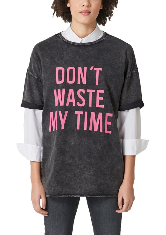 T-Shirt kurzarm GREY/BLACK Bild 2