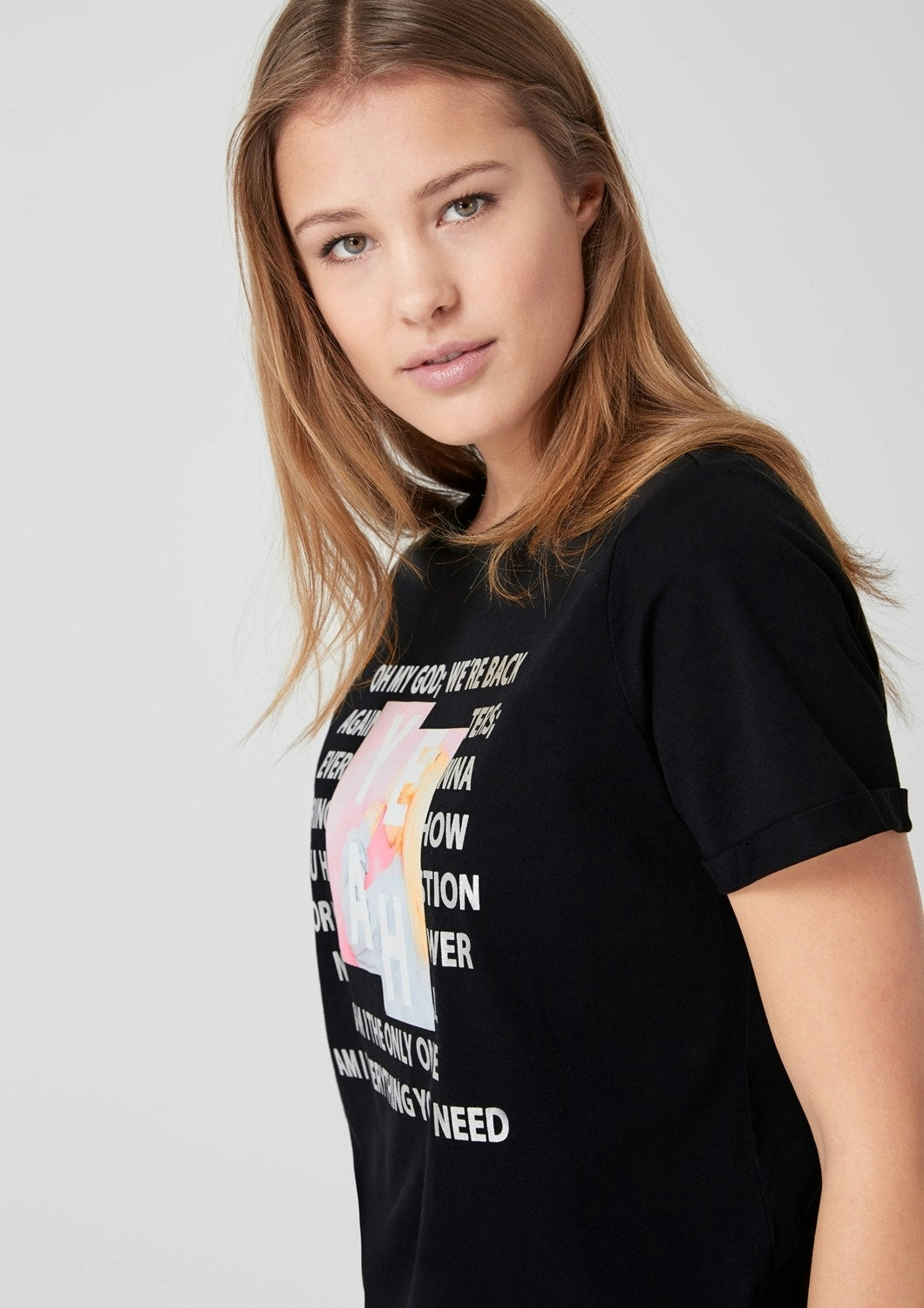T-Shirt kurzarm GREY/BLACK Bild 4