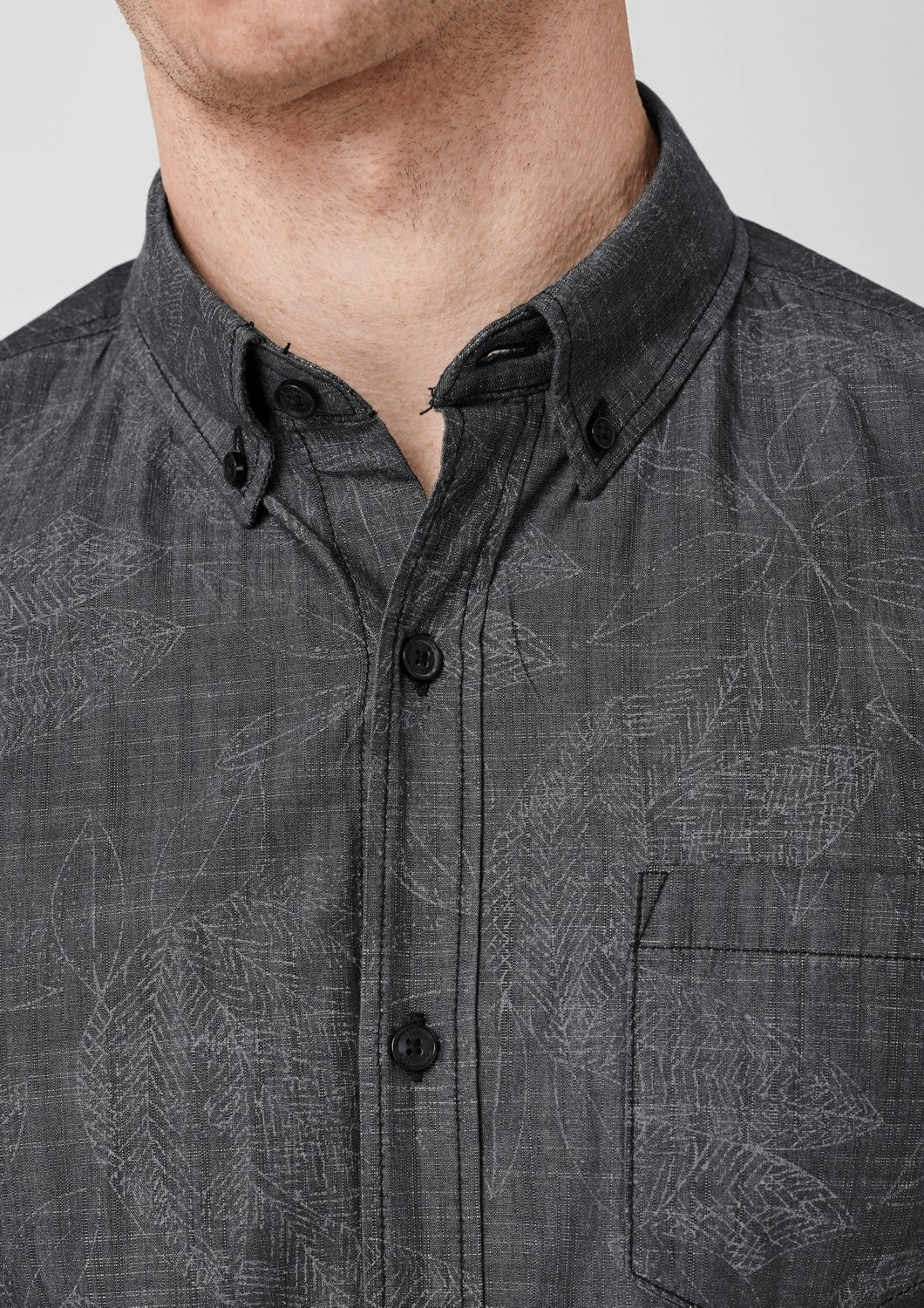 HEMD SLIM FIT 1/2 ARM GREY/BLACK Bild 4