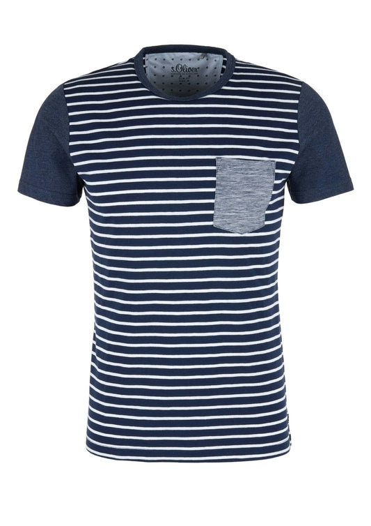T-Shirt kurzarm blue strip Bild 1