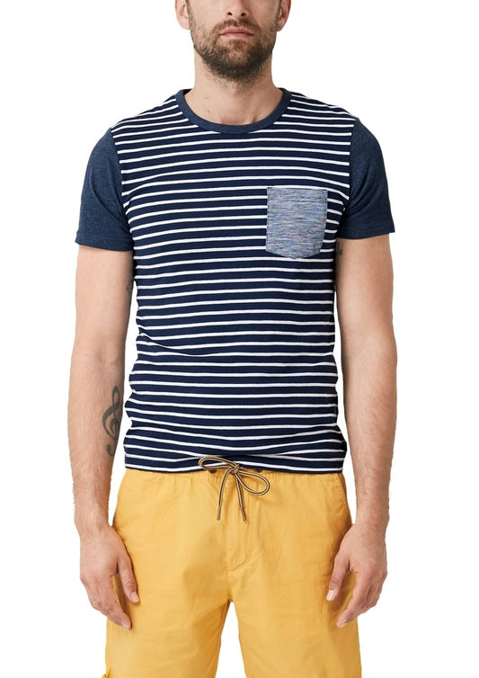 T-Shirt kurzarm blue strip Bild 2