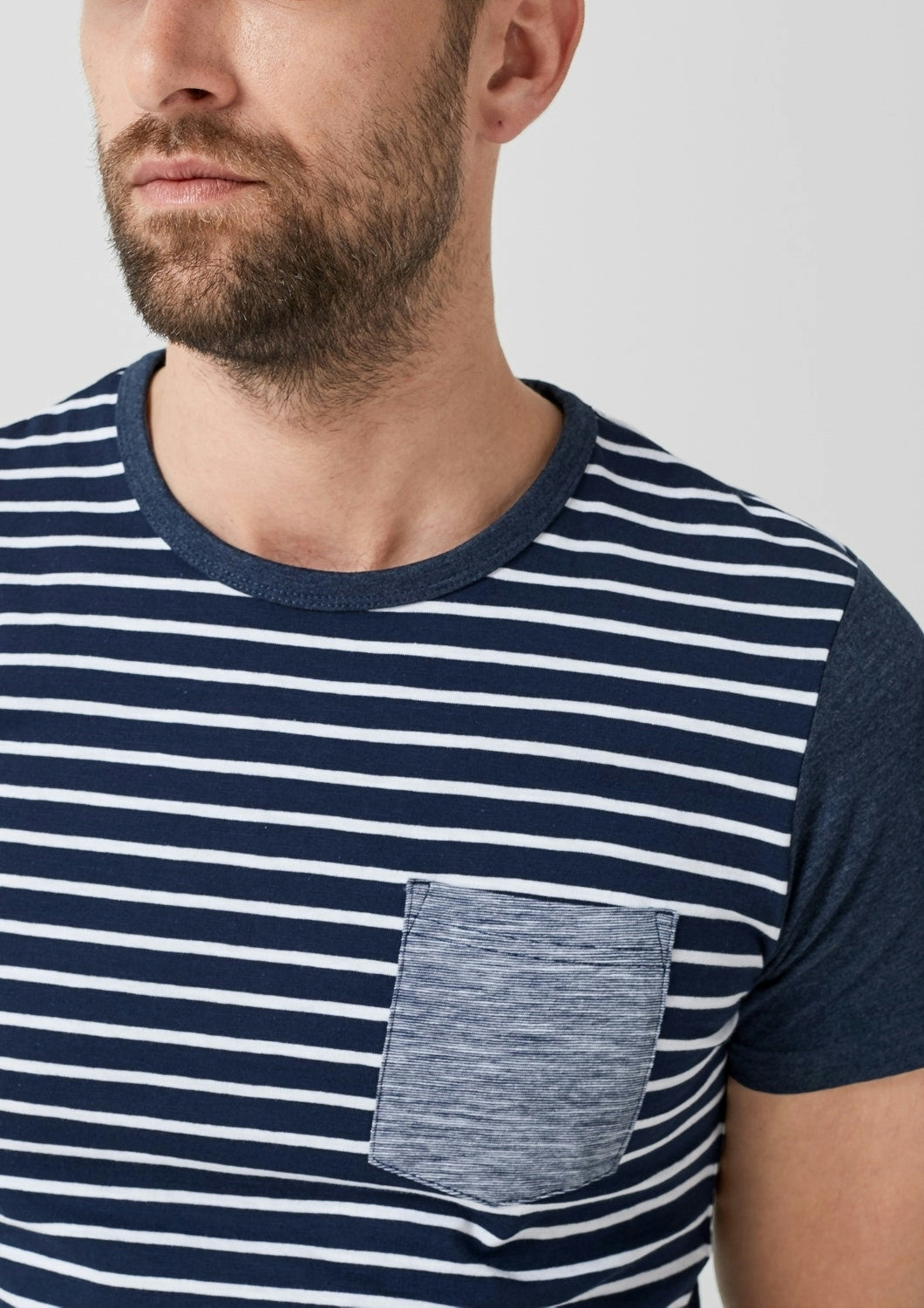 T-Shirt kurzarm blue strip Bild 4