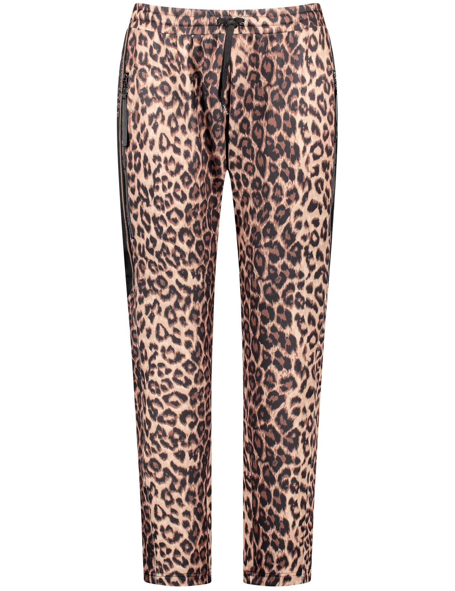 Jogging pants with a leopard design