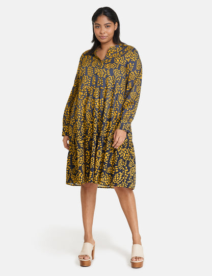 Airy A-line dress with print