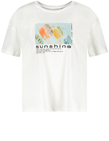 T-shirt with wording print made from organic cotton