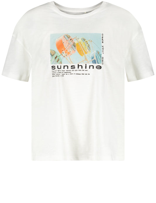 T-shirt with wording print made from organic cotton