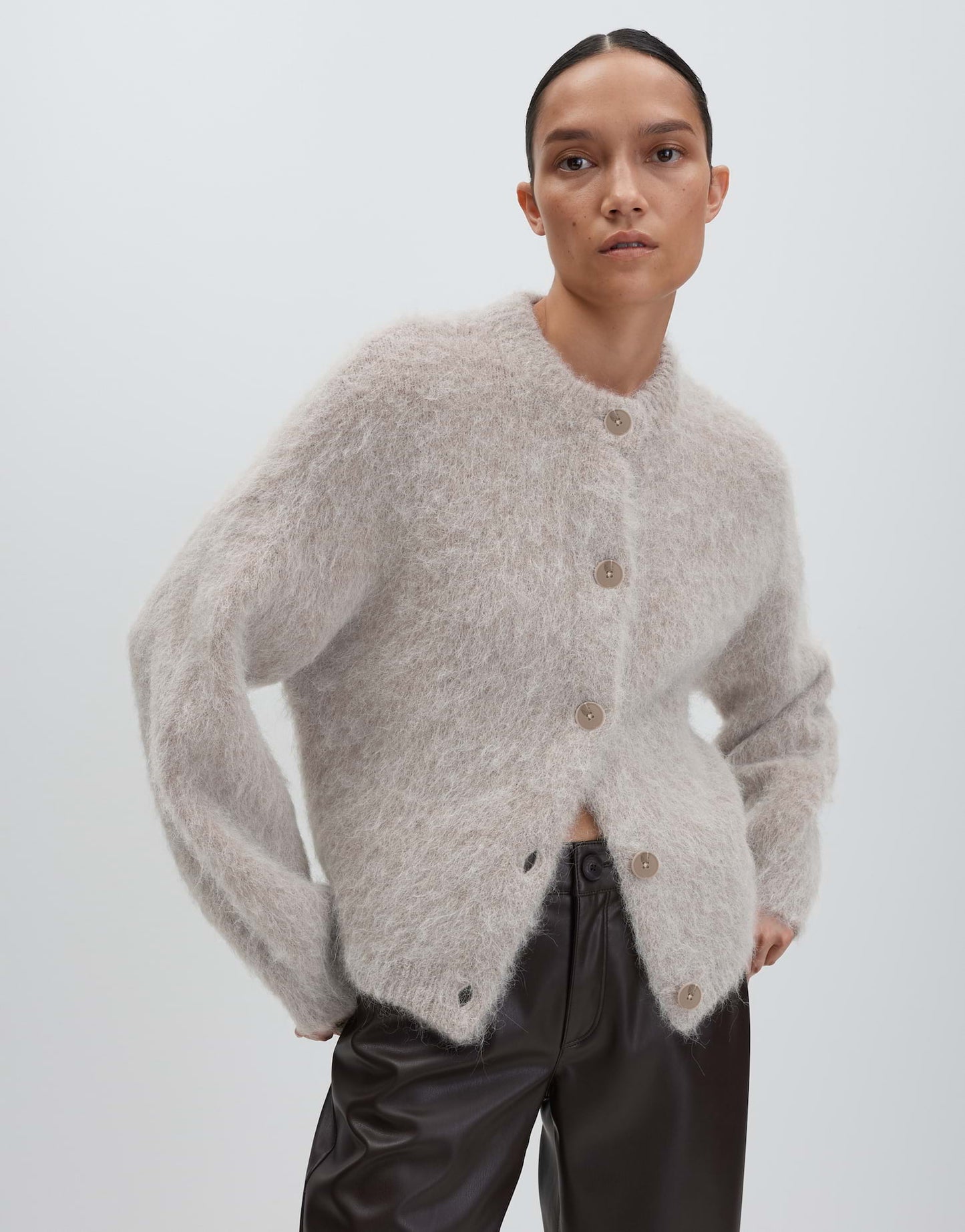 Tamanah pale greige melange Bild 2