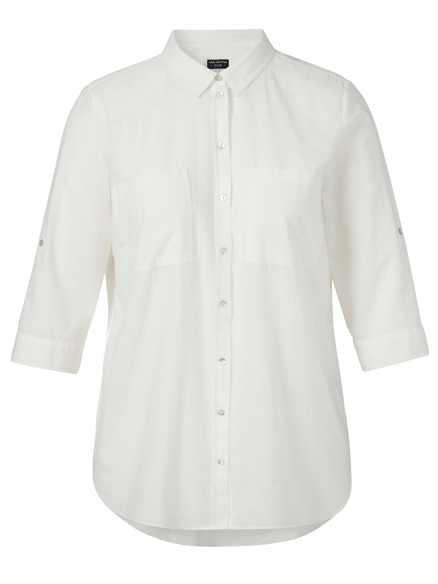 Bluse Hemdkragen 3/4 Arm creme Bild 1