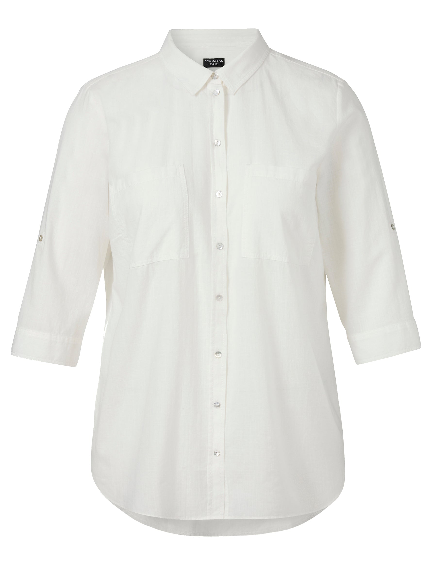 Bluse Hemdkragen 3/4 Arm creme Bild 1