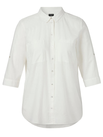 Bluse Hemdkragen 3/4 Arm creme Bild 1