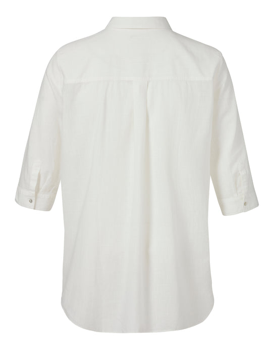 Bluse Hemdkragen 3/4 Arm creme Bild 2