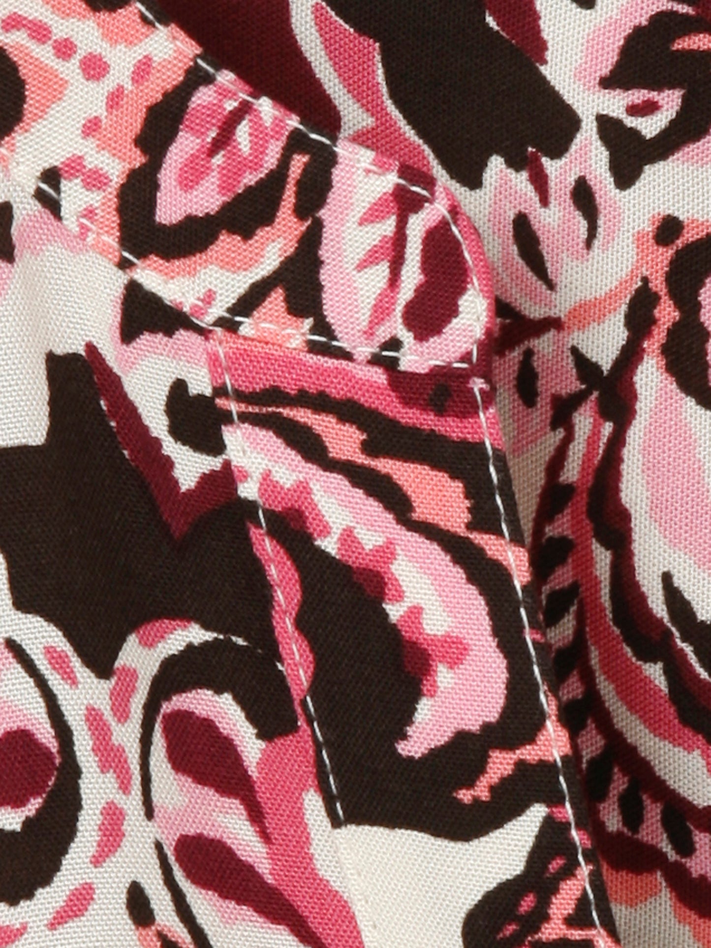 Bluse V-Ausschnitt 3/4 Arm Druck kaffee multicolor Bild 3
