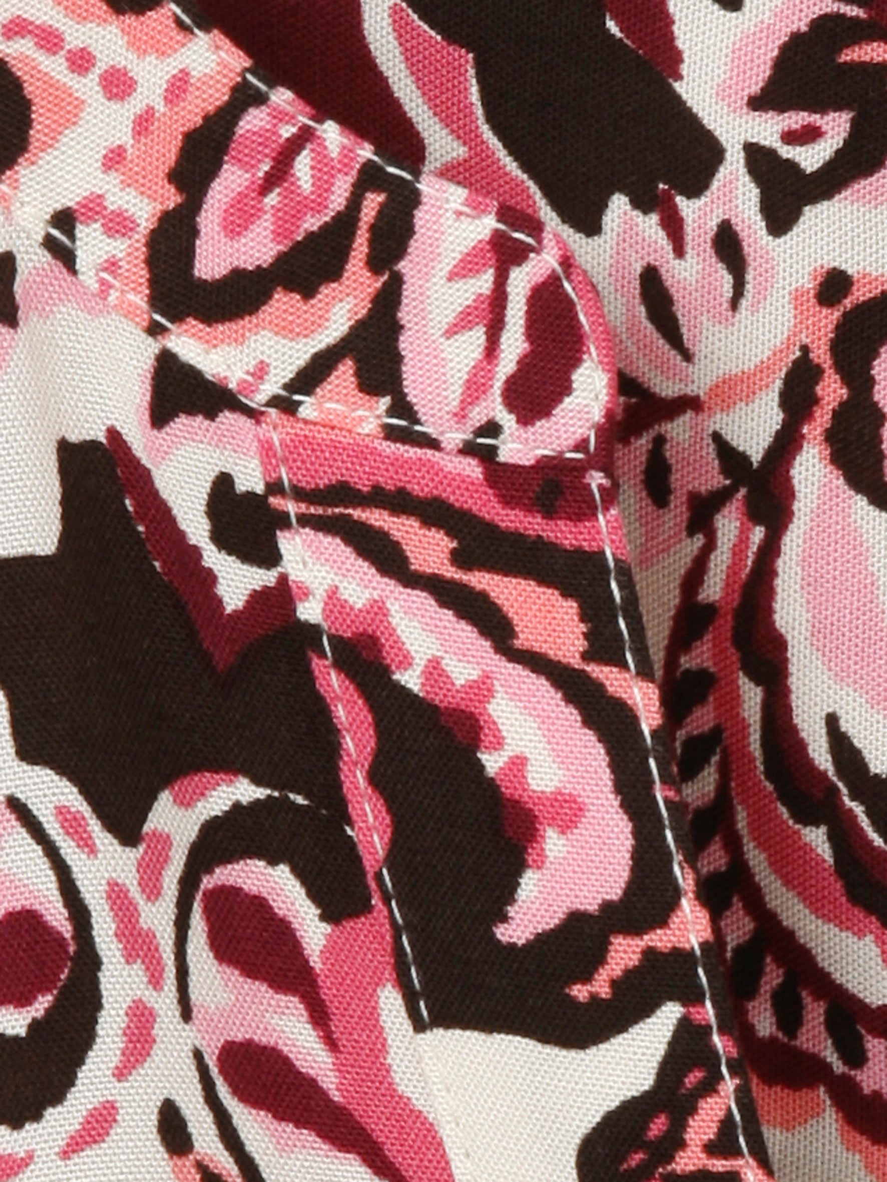 Bluse V-Ausschnitt 3/4 Arm Druck kaffee multicolor Bild 3