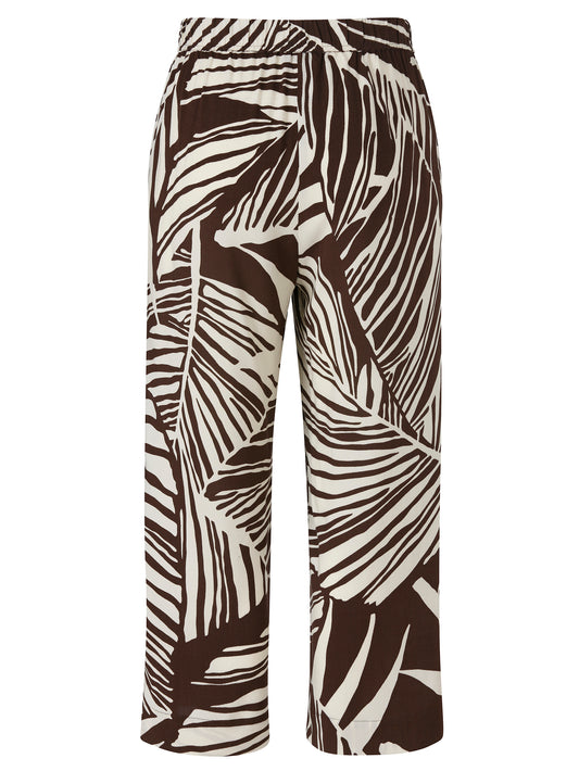 Hose 7/8 gerades Bein  Druck mahagoni / creme Bild 2
