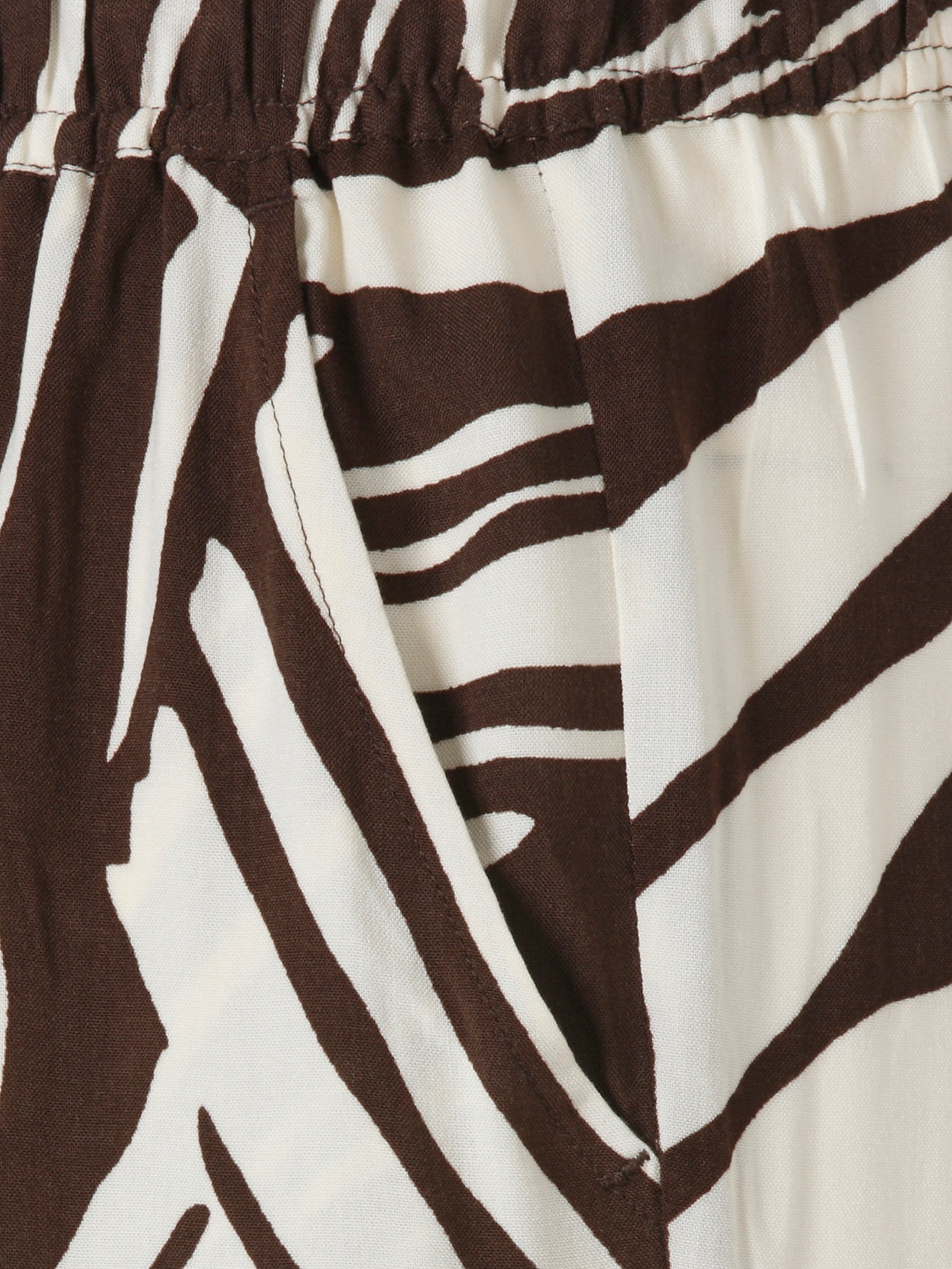 Hose 7/8 gerades Bein  Druck mahagoni / creme Bild 3