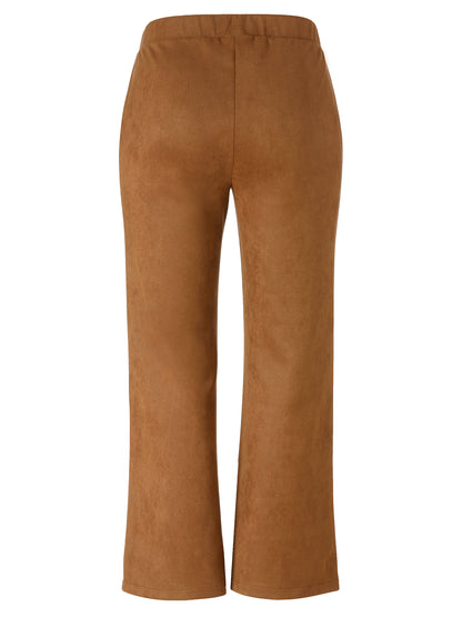 Hose lang weites Bein camel Bild 2