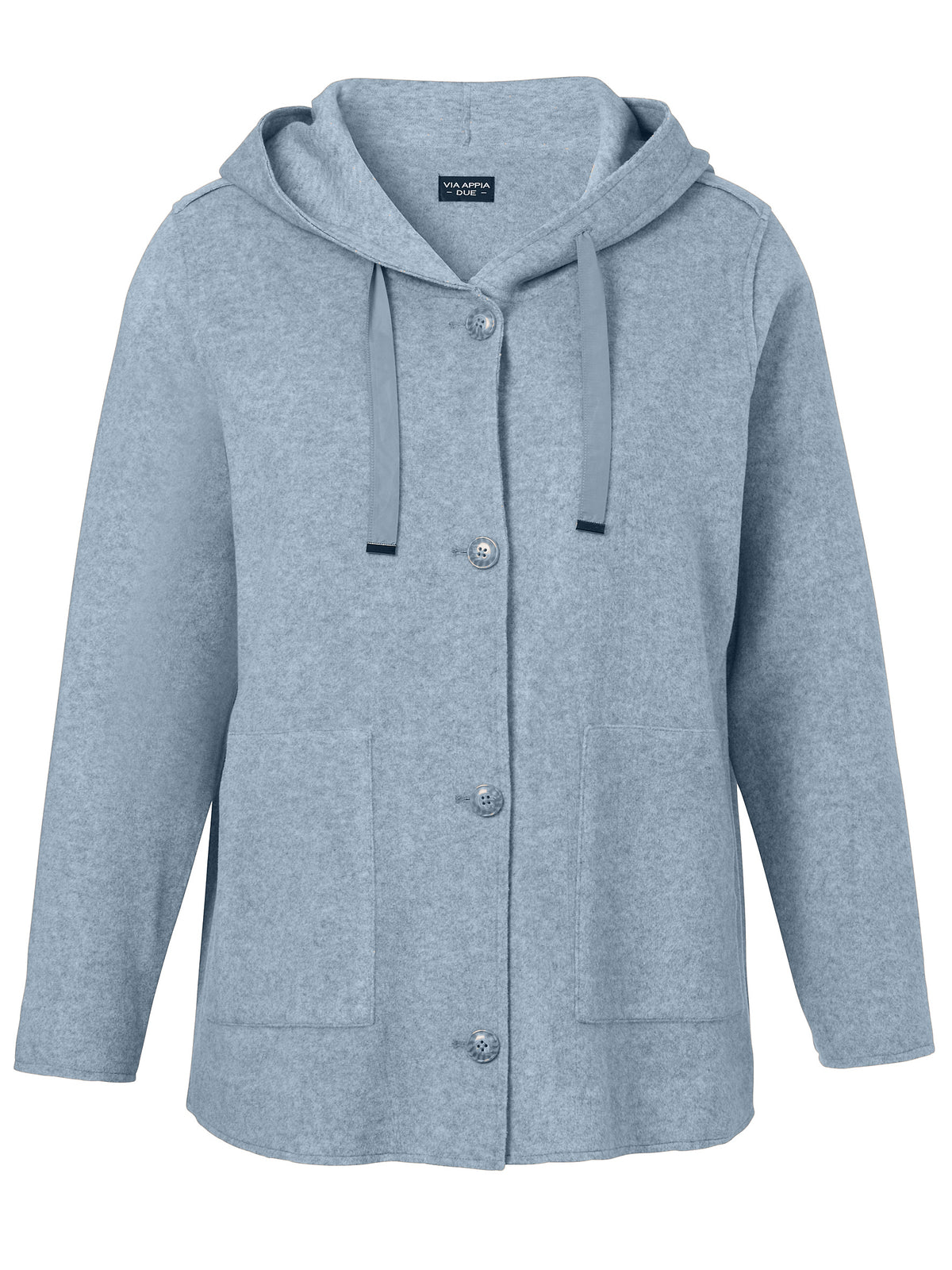 Jacke Kapuze 1/1 Arm Knöpfe Taschen rauchblau melange Bild 1