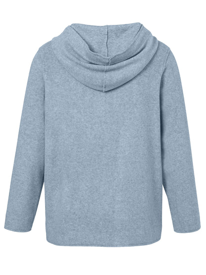 Jacke Kapuze 1/1 Arm Knöpfe Taschen rauchblau melange Bild 2