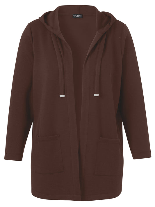 Jacke Offen 1/1 Arm Kapuze kaffee Bild 1