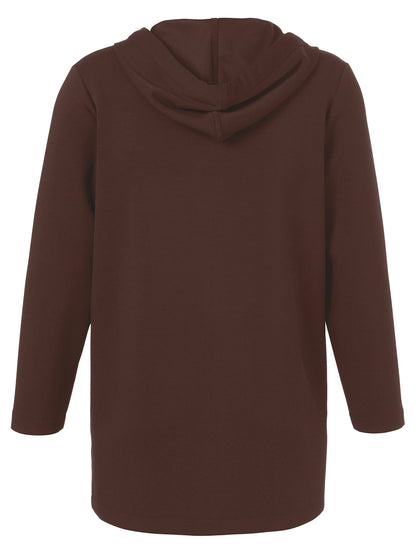 Jacke Offen 1/1 Arm Kapuze kaffee Bild 2