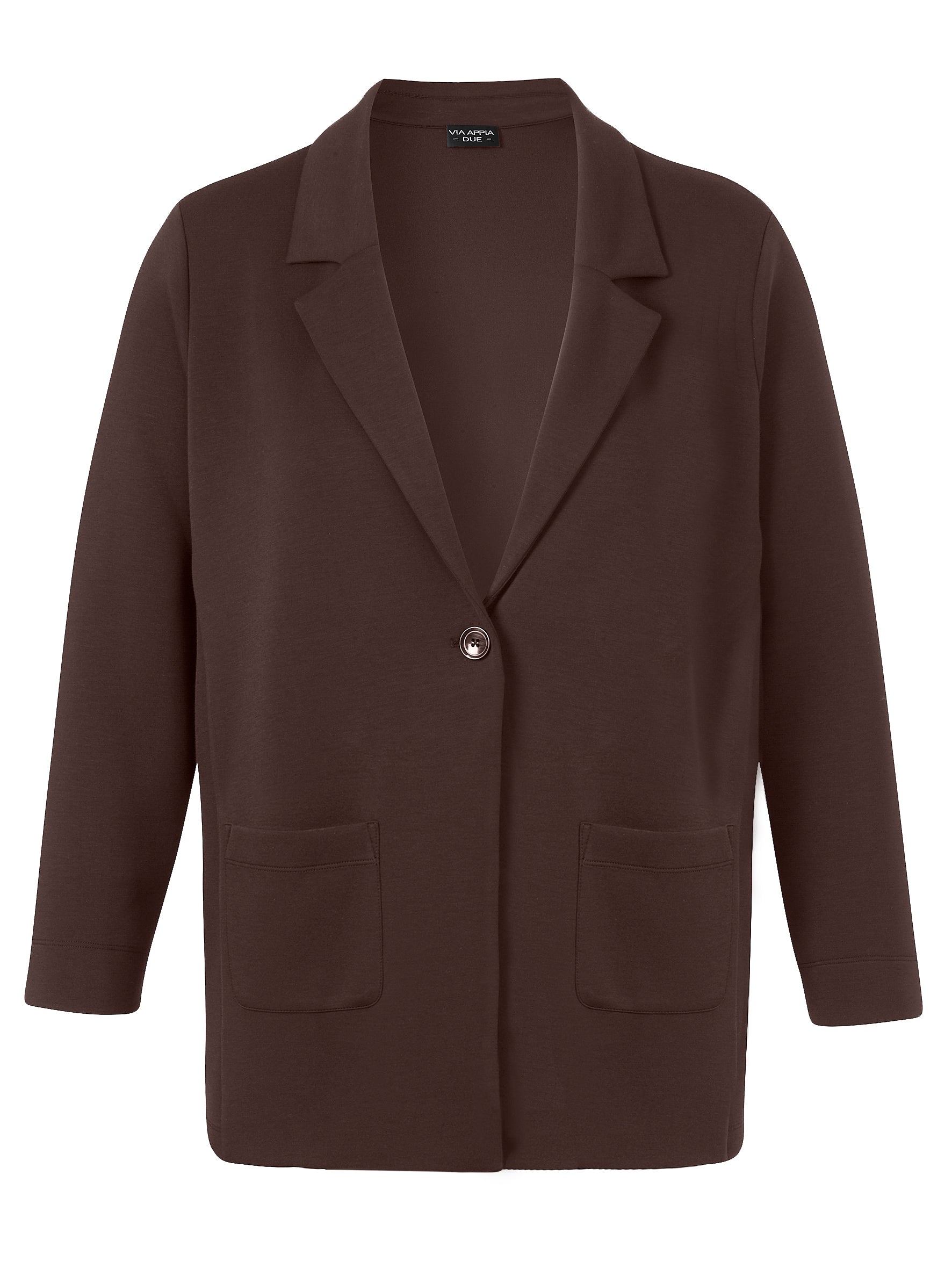 Jacke Revers 1/1 Arm Knopf kaffee Bild 1