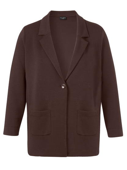 Jacke Revers 1/1 Arm Knopf kaffee Bild 1