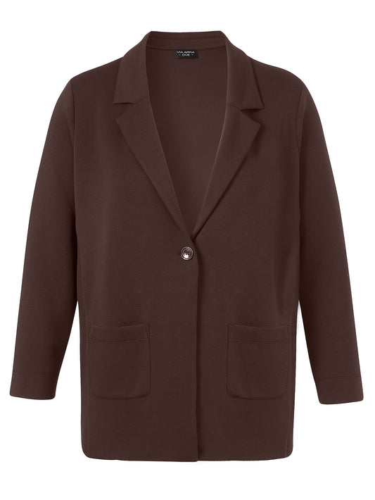 Jacke Revers 1/1 Arm Knopf kaffee Bild 1