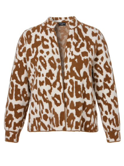Jacke Stehkragen 1/1 Arm  Jacquard camel / creme Bild 1