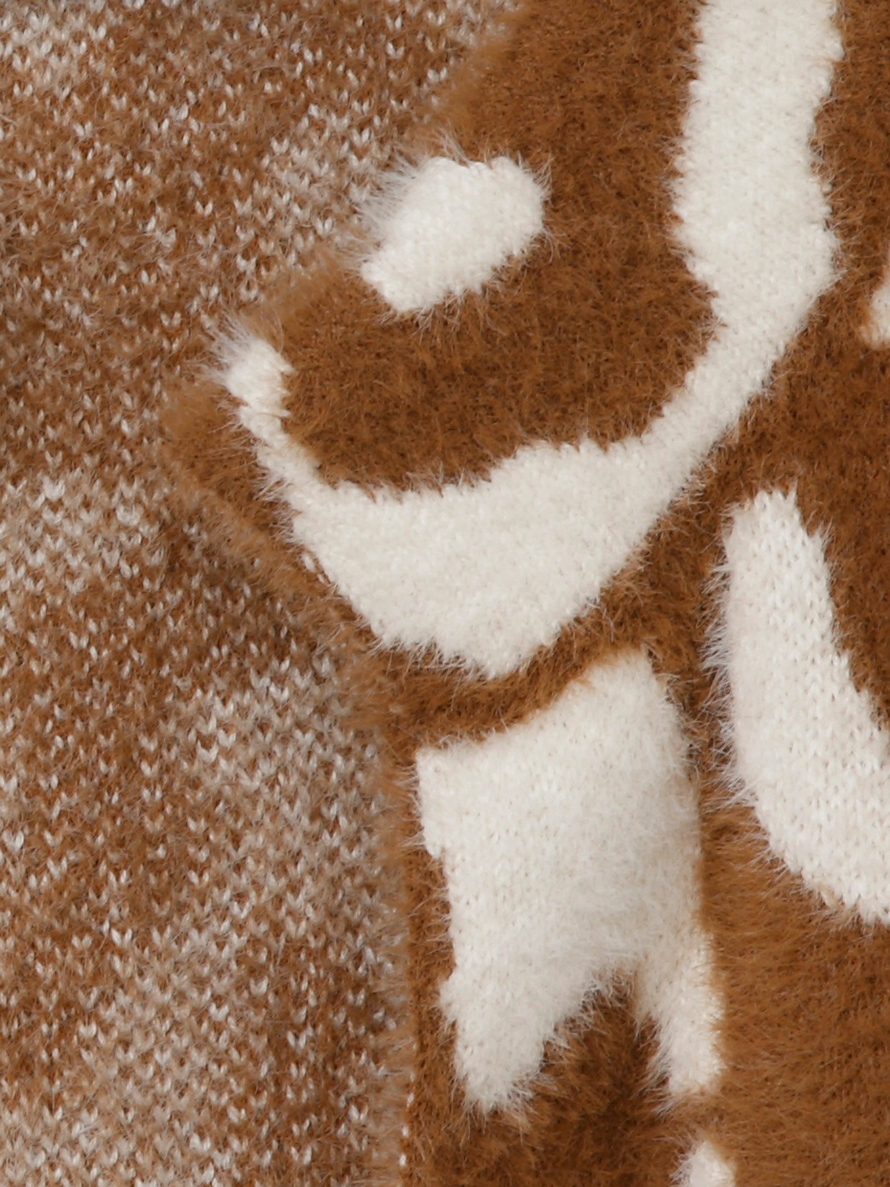 Jacke Stehkragen 1/1 Arm  Jacquard camel / creme Bild 3