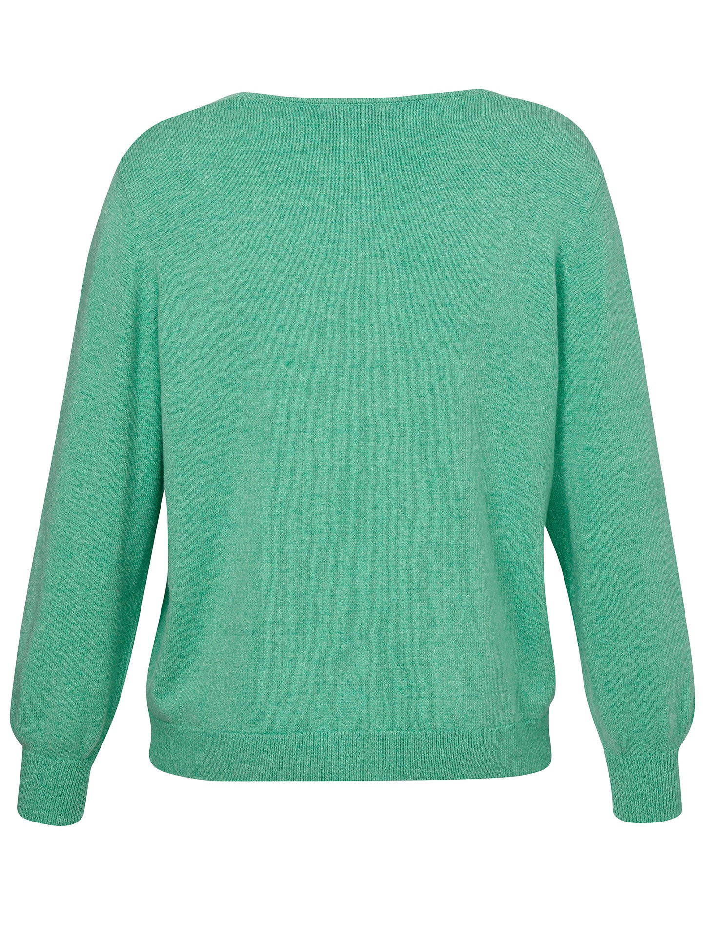 Jacke V-Ausschnitt 1/1 Arm Knöpfe  Taschen grün melange Bild 2