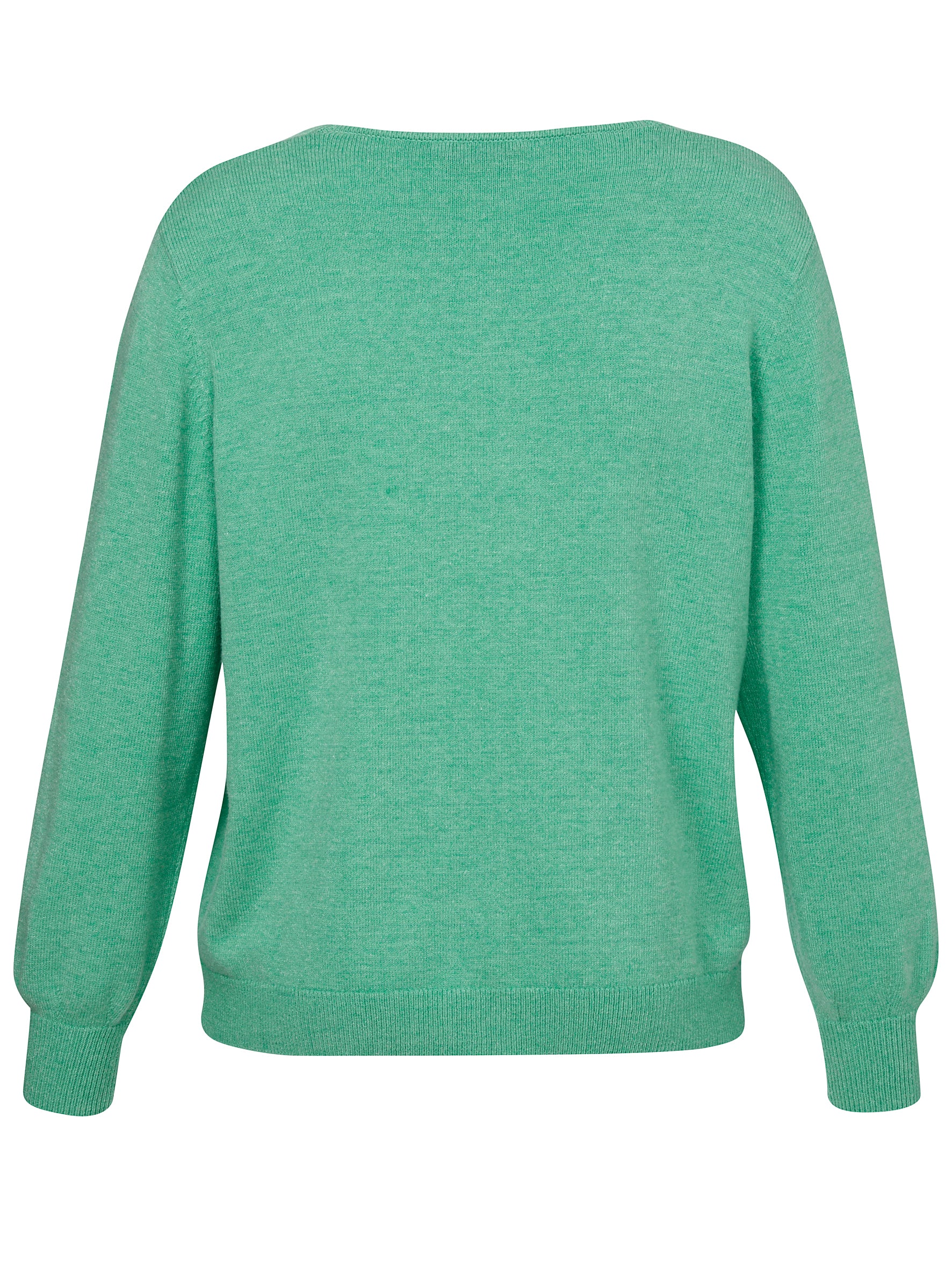 Jacke V-Ausschnitt 1/1 Arm Knöpfe  Taschen grün melange Bild 2