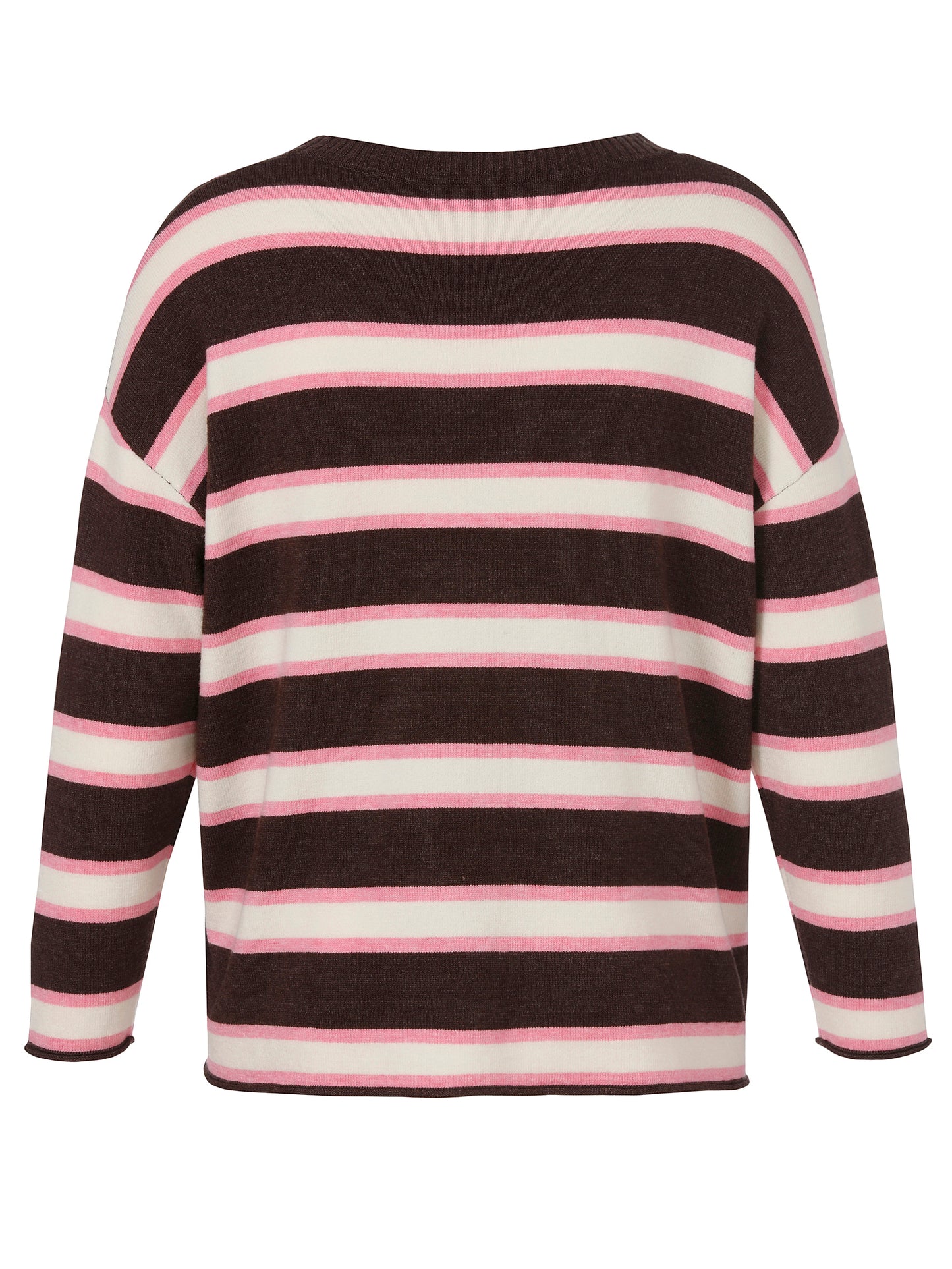 Pullover Rundhals 1/1 Arm  Jacquard kaffee multicolor Bild 2