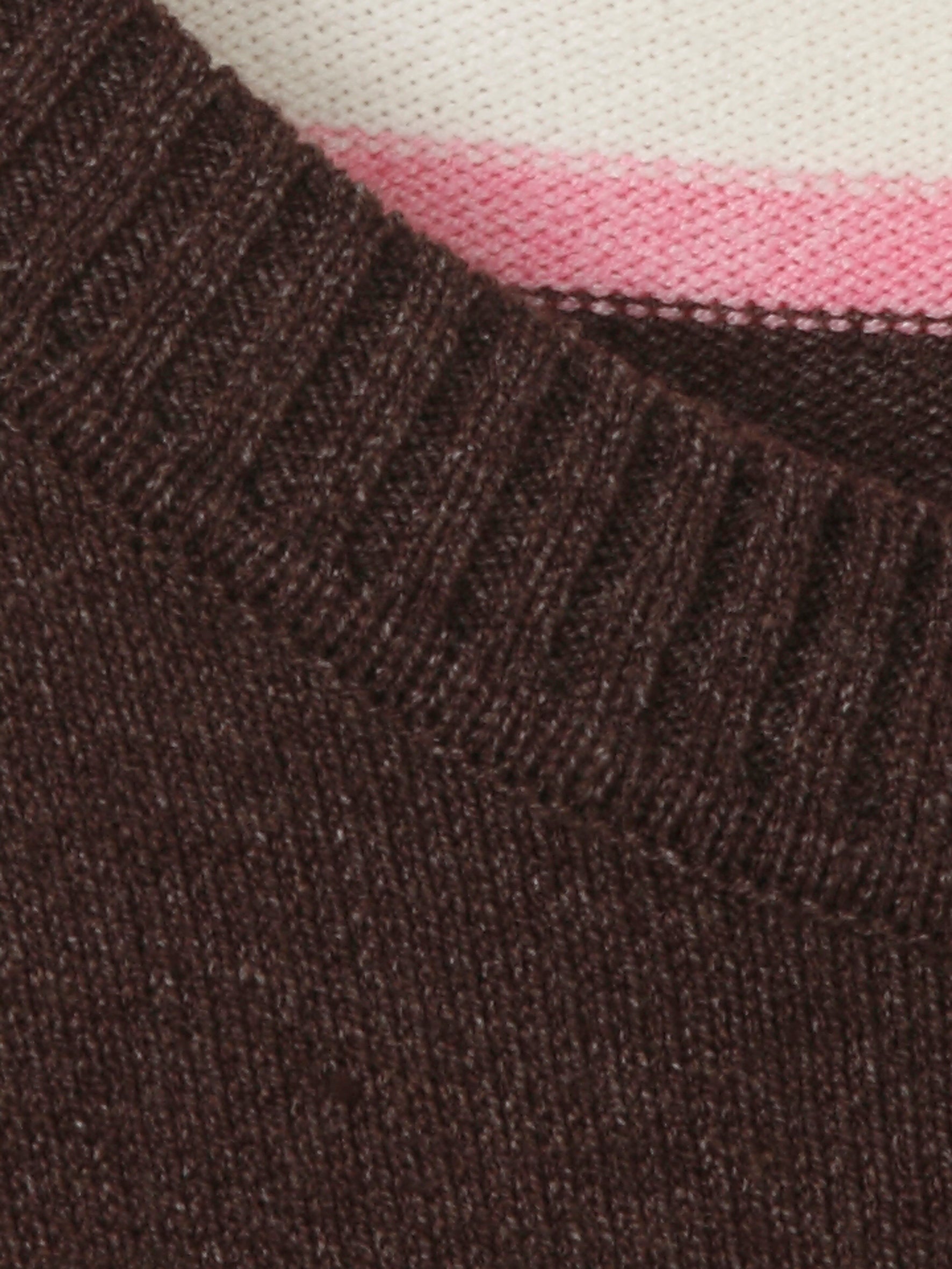 Pullover Rundhals 1/1 Arm  Jacquard kaffee multicolor Bild 3