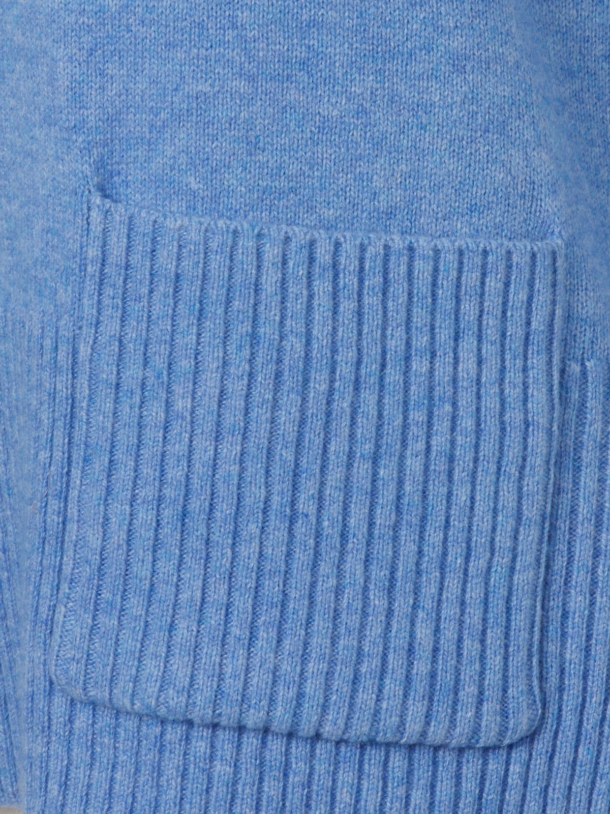 Pullover Rundhals 1/1 Arm  Taschen blau melange Bild 3