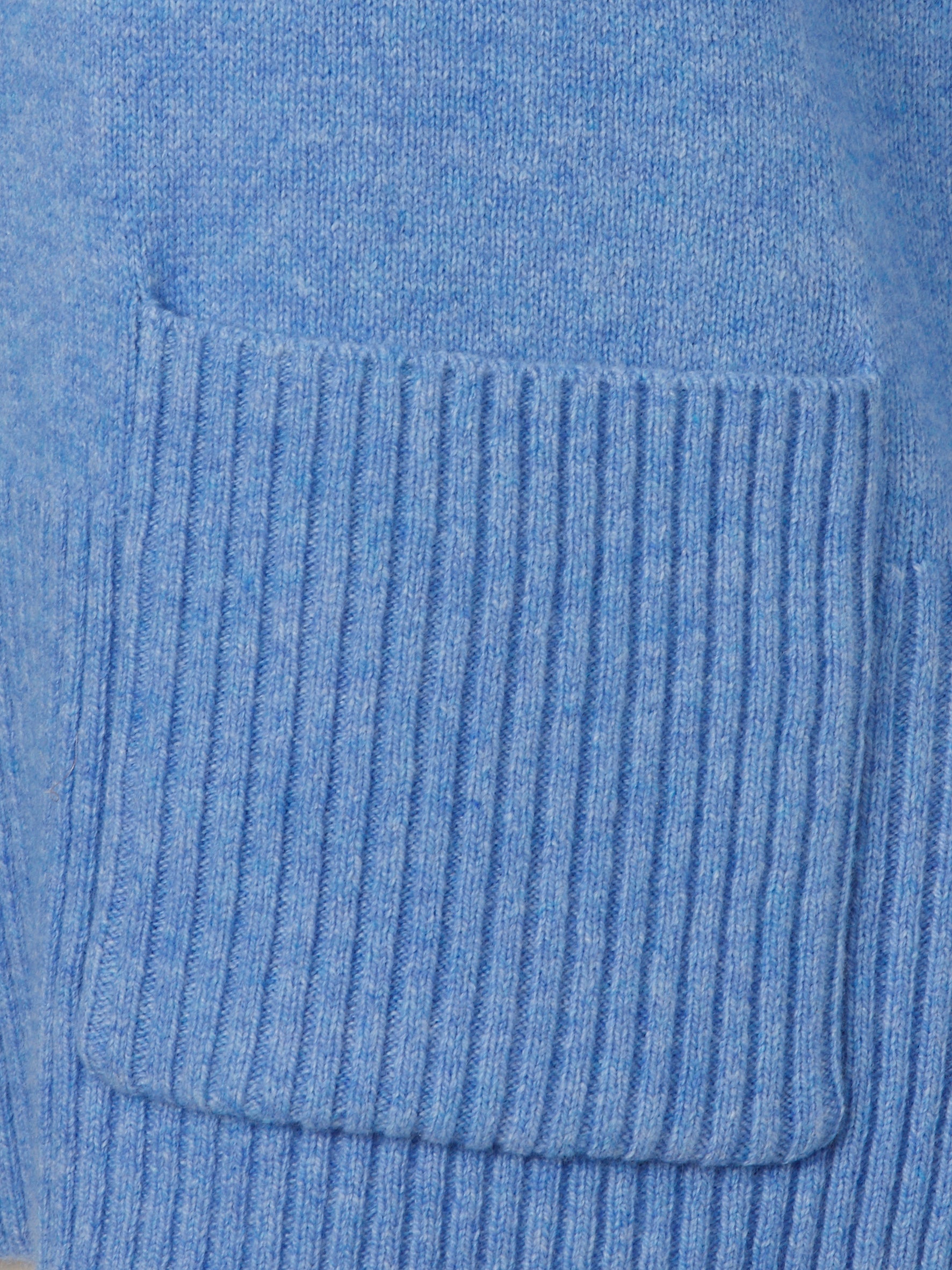Pullover Rundhals 1/1 Arm  Taschen blau melange Bild 3