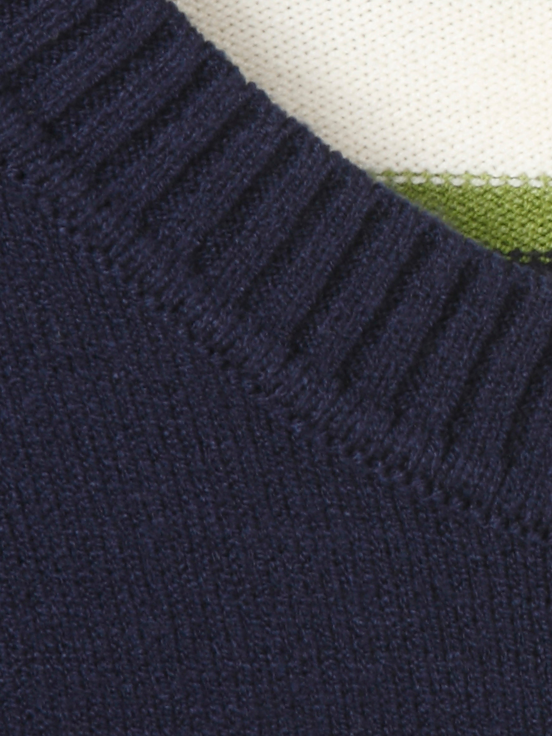 Pullover Rundhals 1/1 Arm  Jacquard indigo multicolor Bild 3