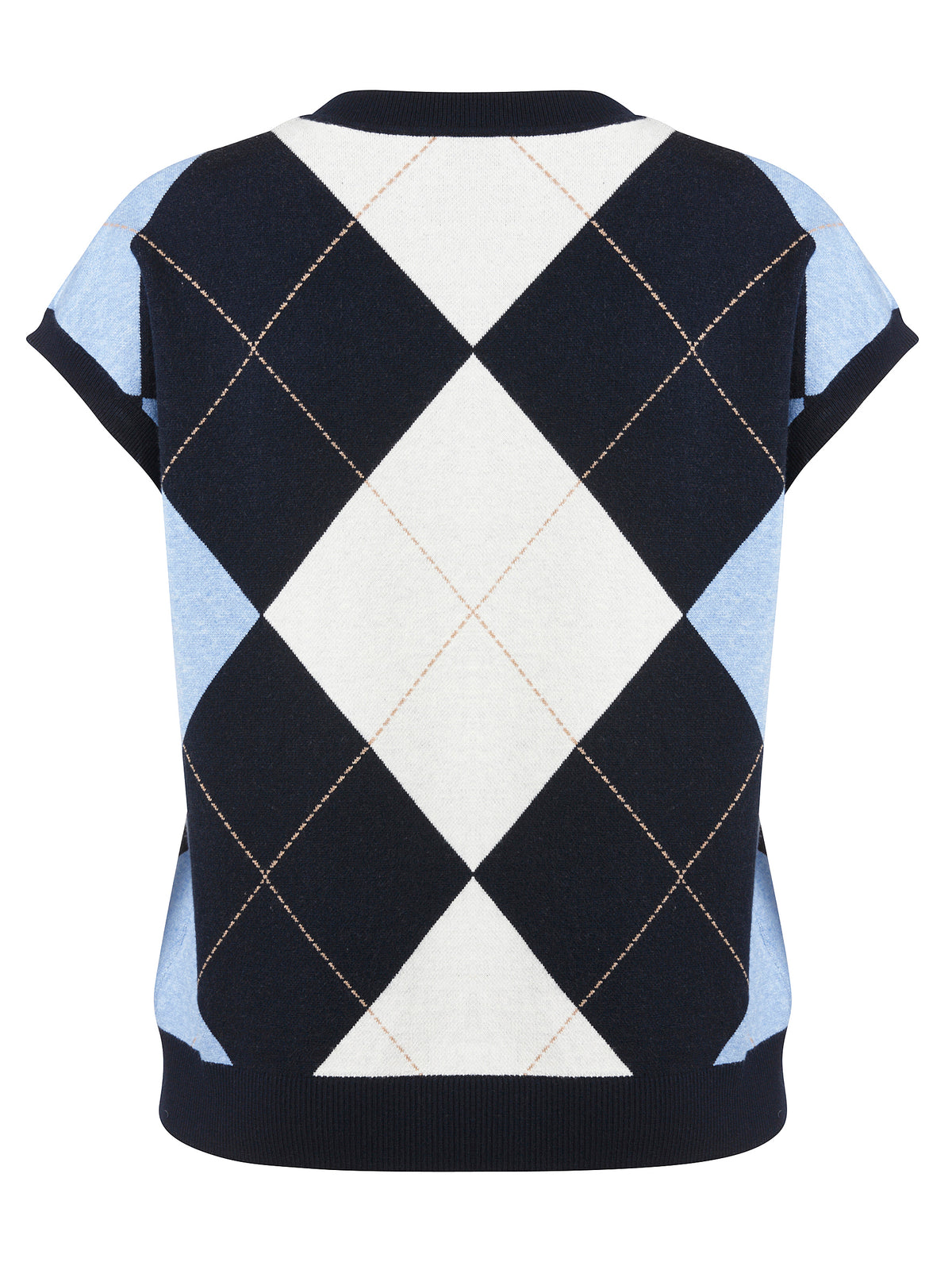 Pullunder V-Ausschnitt  Jacquard marine multicolor Bild 2