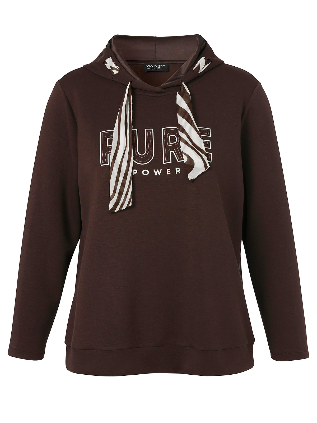 Sweatshirt Kapuze 1/1 Arm Motiv kaffee / creme Bild 1