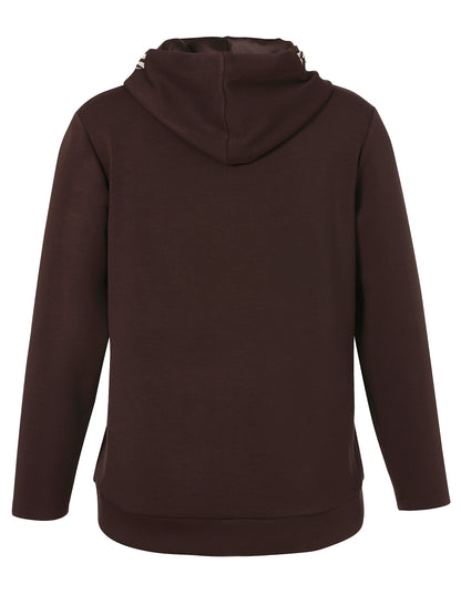 Sweatshirt Kapuze 1/1 Arm Motiv kaffee / creme Bild 2
