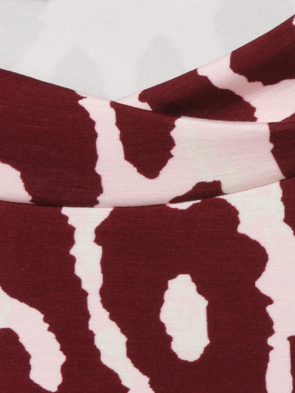 Sweatshirt Kragen 1/1 Arm Druck bordeaux multicolor Bild 3
