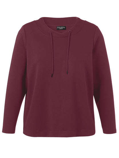 Sweatshirt Rundhals 1/1 Arm bordeaux Bild 1