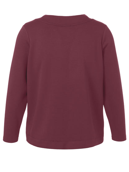Sweatshirt Rundhals 1/1 Arm bordeaux Bild 2