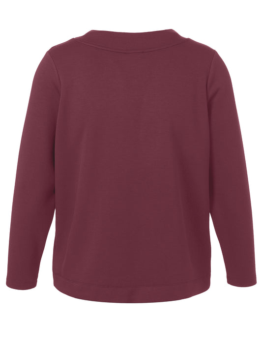 Sweatshirt Rundhals 1/1 Arm bordeaux Bild 2